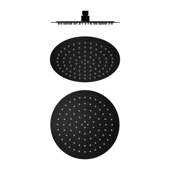 250MM ROUND STAINLESS STEEL SHOWER HEAD 4 STAR - MATTE BLACK
