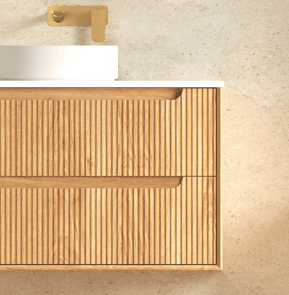BYRON FLUTED VANITY WOODLAND OAK