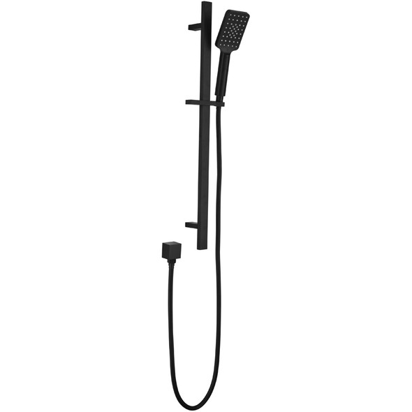 Eden Sliding Shower Rail Set Black Matt Eden Sliding Shower Rail Set Black Matt