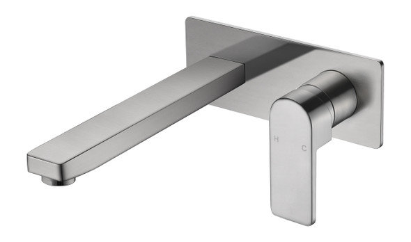 FLORES WALL BASIN/BATH MIXER WITH SPOUT - BRUSHED NICKEL