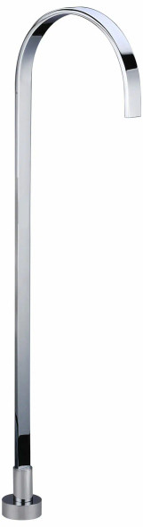 YALE RECTANGLE FLOOR STANDING BATH SPOUT CHROME