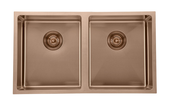COPPER UNDERMOUNT DOUBLE BOWL SINK 26L + 26L COPPER UNDERMOUNT DOUBLE BOWL SINK 26L + 26L