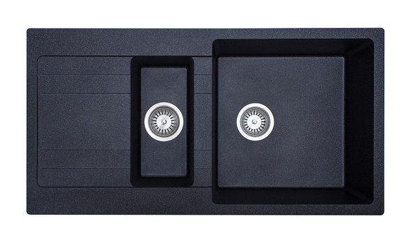 RIA ONE & A QUARTER BOWL WITH DRAINER – GRANITE SINK 30L + 8L