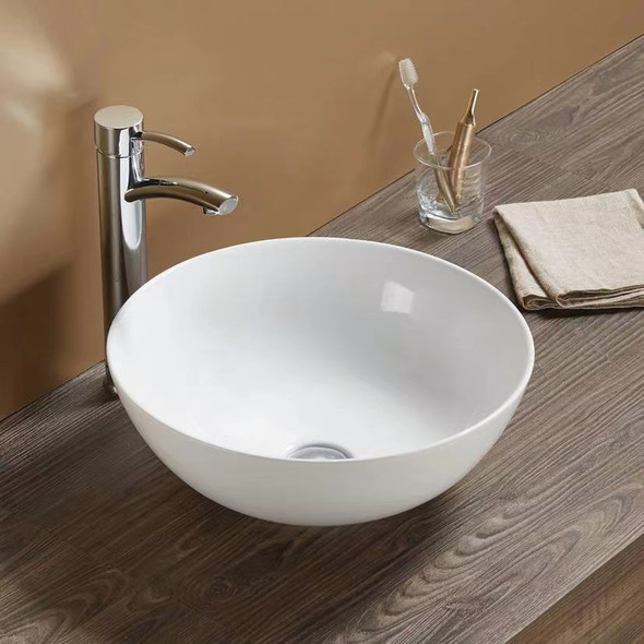 RONDA ABOVE 400mm ROUND BASIN GLOSS WHITE RONDA ABOVE 400mm ROUND BASIN GLOSS WHITE