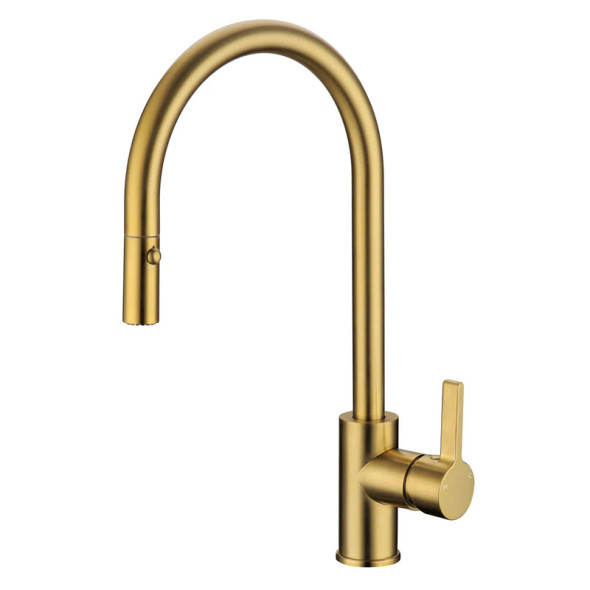 OTUS SINK MIXER PULL OUT BRUSHED GOLD