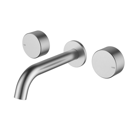 Hali 1/4 Turn C/D Wall Basin Set  Brushed Nickel