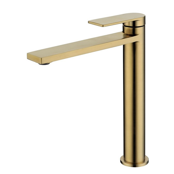 RUKI HIGHRISE BASIN MIXER - BRUSHED GOLD