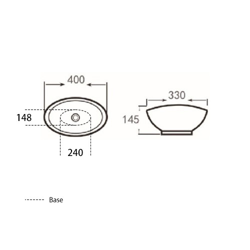 JASPER OVAL BASIN GLOSS WHITE