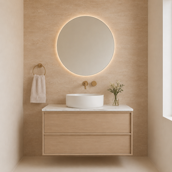 COVE LIGHT OAK VANITY - 900 DD