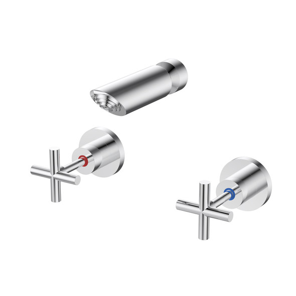 NAUGHTS N CROSSES SHOWER TAP SET - CHROME