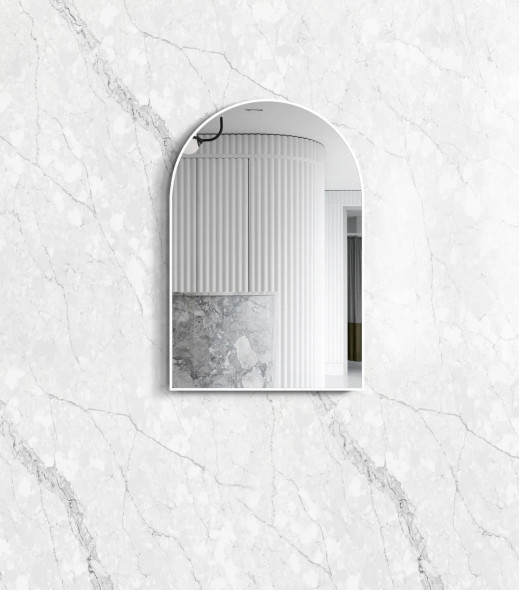 ARCHIE 900x600 ARCH WHITE METAL FRAME MIRROR ARCHIE 900x600 ARCH WHITE METAL FRAME MIRROR