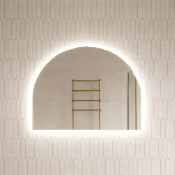 ARIA LED Arch Front Lit Touchless Mirror - 900 x 800