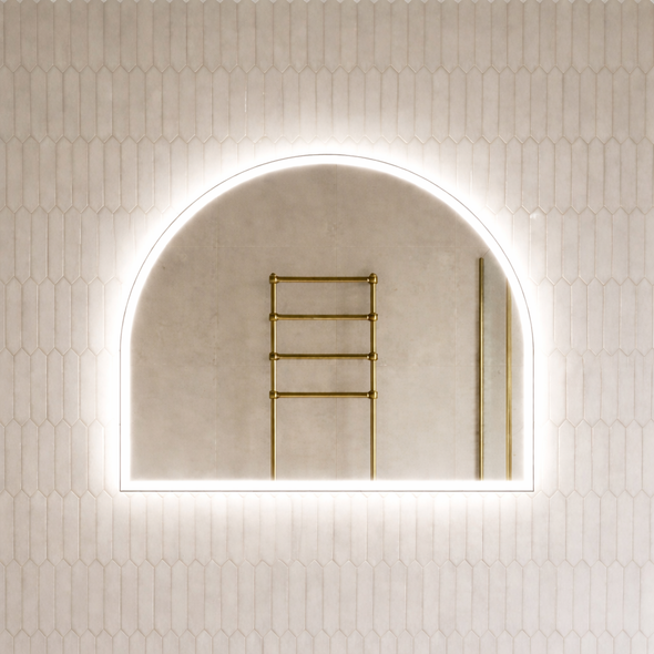 ARIA LED Arch Front Lit Touchless Mirror - 900 x 800