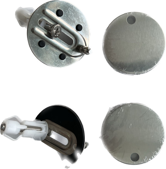 LT Slim Toilet Seat Fixing Kit ( 1 Pair Hinges and Covers )