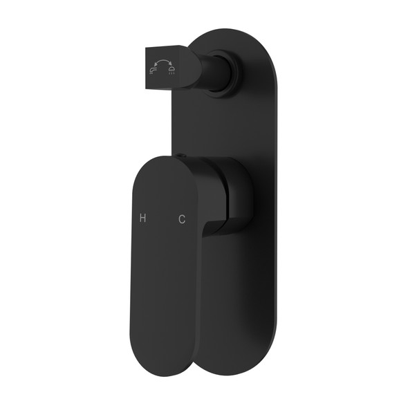 CORA WALL MIXER WITH DIVERTER - MATTE BLACK