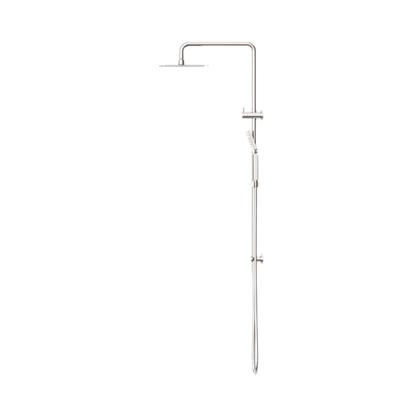 SQUARE PROJECT TWIN SHOWER - BRUSHED NICKEL