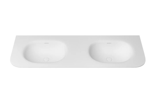 CHLOE 1500x500 SILK MATTE WHITE TOP WITH BASIN