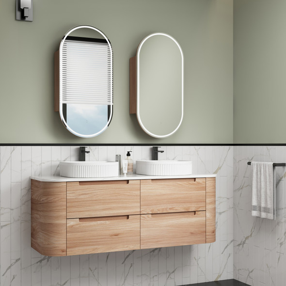 BRIONY CURVED WALL HUNG VANITY 1800mm 