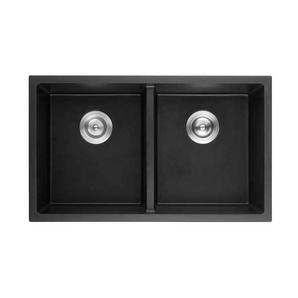 QUIN DOUBLE SINK MATTE BLACK 813*457*241
