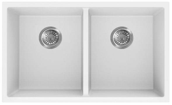 QUIN DOUBLE SINK MATTE WHITE 813*457*241
