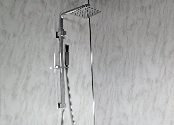 Mr Wet Wall 1000x2400x10mm Wall Panels - WHITE HIMALAYA MARBLE