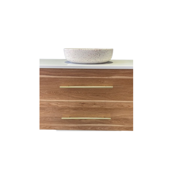 SPOTTED GUM WALL HUNG VANITY DD 750