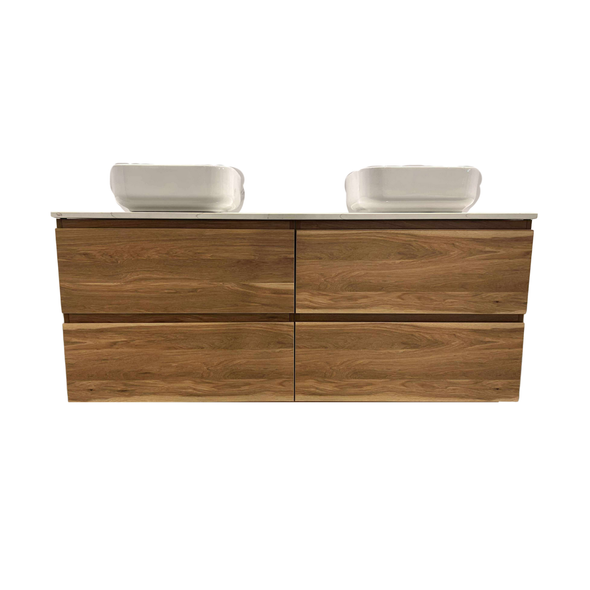 SPOTTED GUM WALL HUNG VANITY 45 4D 1500mm