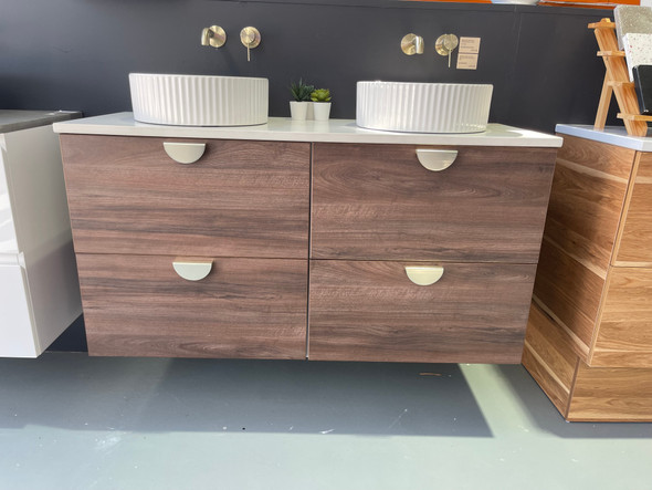 RED GUM WALL HUNG VANITY 4D 1200