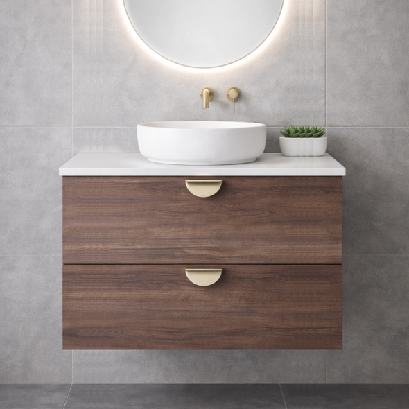 RED GUM WALL HUNG VANITY DD 900