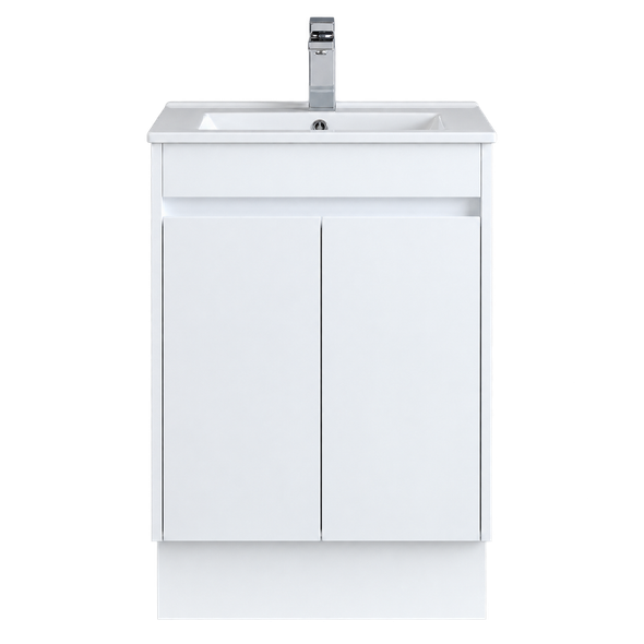 POLAR SLIMLINE 600x370 FLOOR STANDING PVC VANITY