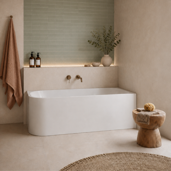 Modica 1400 Right Corner Bath Gloss White