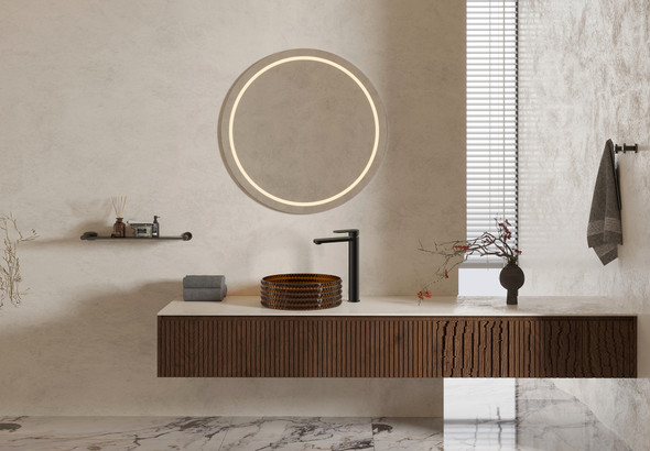 SORA SS HIGHRISE BASIN MIXER - MATTE BLACK