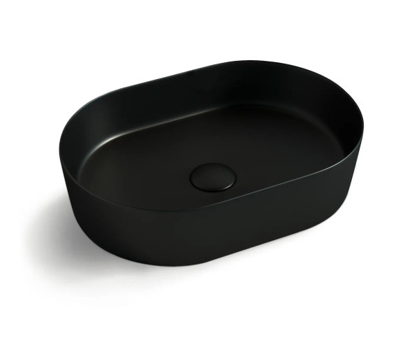 QUAY OVAL BASIN 500x330x120 - MATTE BLACK 