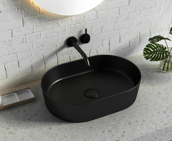 QUAY OVAL BASIN 500x330x120 - MATTE BLACK 