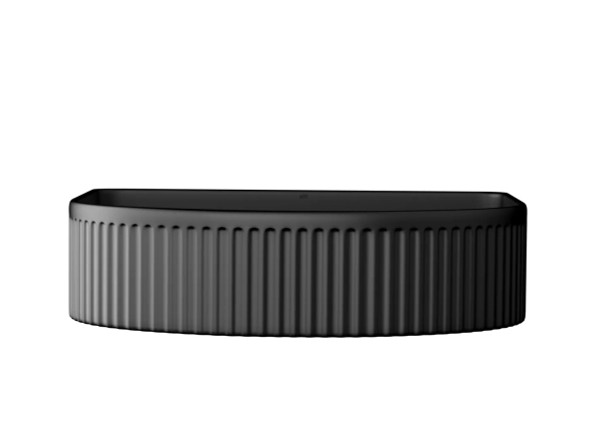 ARCHIE 415x365x100 ARCH FLUTED BASIN - MATTE BLACK