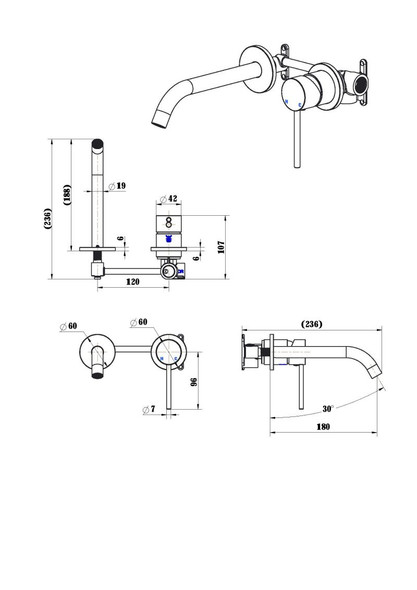 STAR MINI WALL COMBINATION SMALL BACKPLATE - DUSK