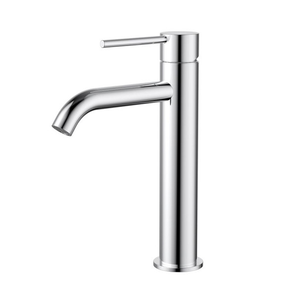 STAR MINI MID RISE BASIN MIXER CURVED SPOUT - CHROME