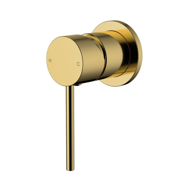STAR MINI WALL MIXER 60mm - POLISHED BRASS