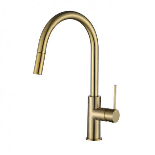 STAR MINI PULL OUT KITCHEN MIXER - BRUSHED BRONZE/GOLD
