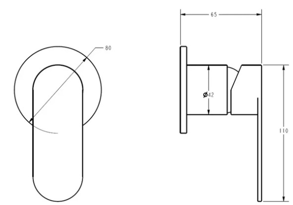 SORA WALL MIXER TRIM KIT - BRUSHED GOLD