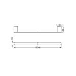 BIANCA SINGLE TOWEL RAIL 600MM BRUSHED GOLD