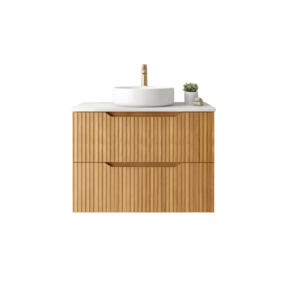 SAGE NATURAL OAK FLUTED VANITY 2D 750