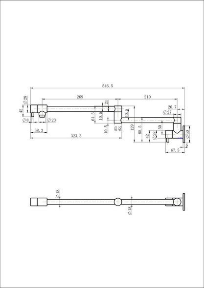 STAR MINI KITCHEN POT FILLER BRUSHED NICKEL