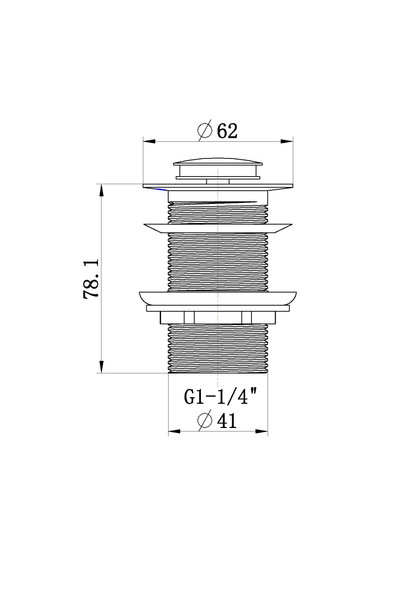 32MM POP-UP WASTE NON OVERLOW DUSK