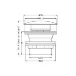 UNIVERSAL BATH WASTE BRUSHED BRONZE