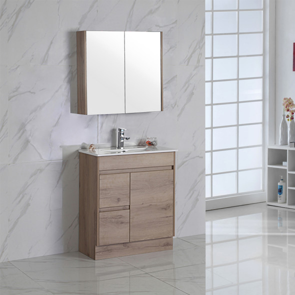 YORK SLIMLINE FLOOR STANDING VANITY 750mm