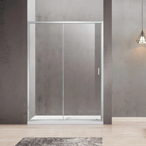 ERIC SEMI-FRAMED SINGLE SLIDING DOOR SHOWER CHROME