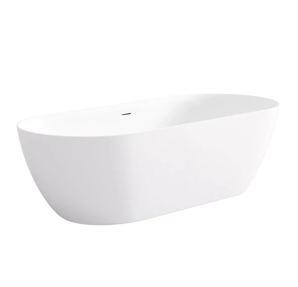 ATTICA MANOLO 1700 MATTE WHITE BATH WITH OVERFLOW