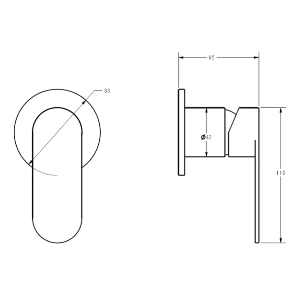SORA WALL MIXER TRIM KIT - BRUSHED NICKEL