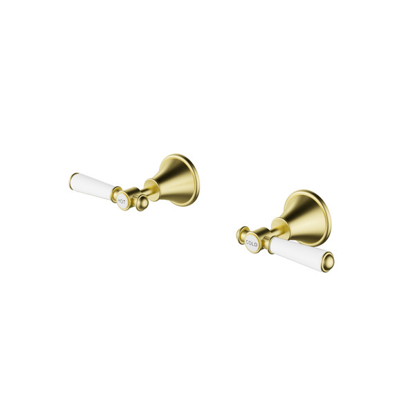 CLASICO WALL TOP ASSEMBLIES CERAMIC HANDLE - BRUSHED GOLD